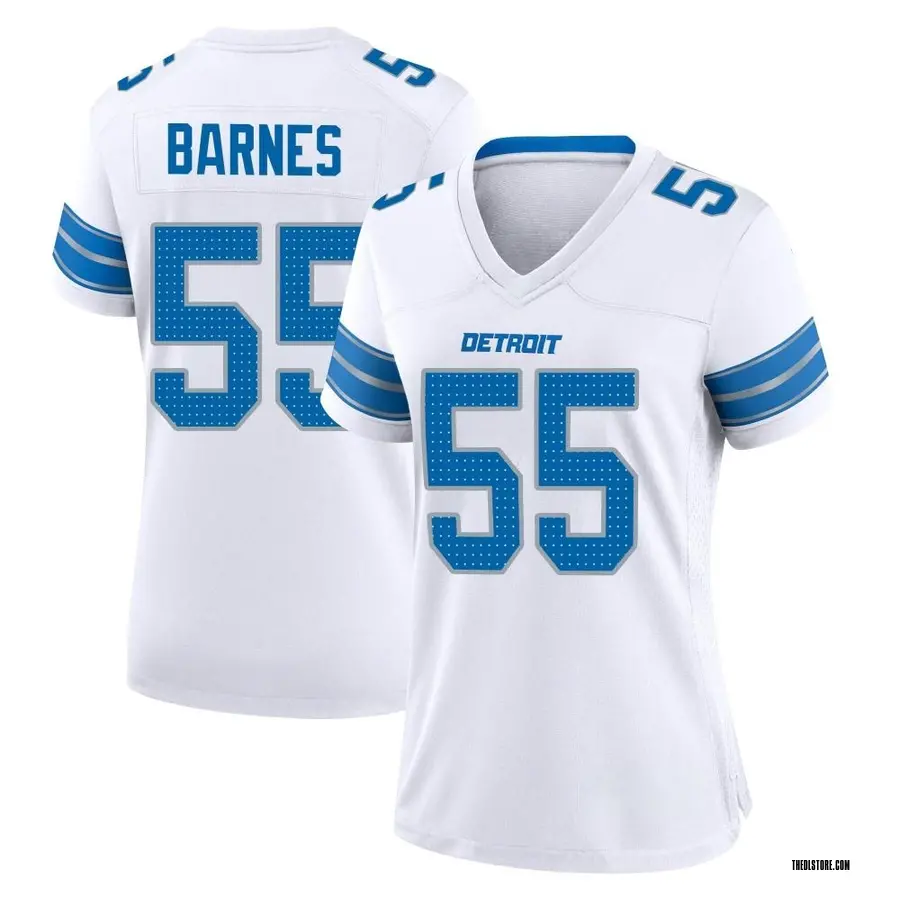 White Women's Derrick Barnes Detroit Lions Game 2nd Jersey