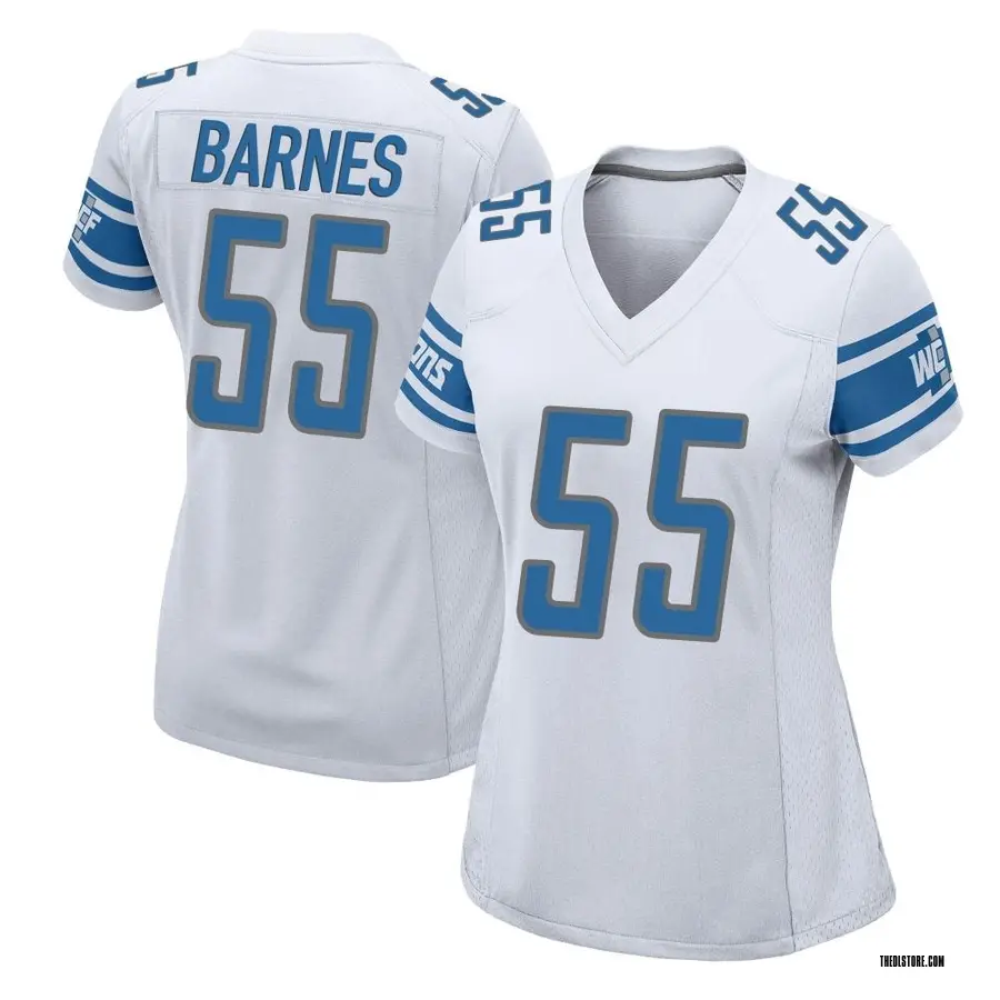 White Women's Derrick Barnes Detroit Lions Game Jersey