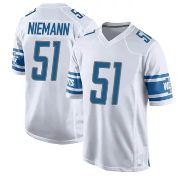 White Youth Ben Niemann Detroit Lions Game Jersey