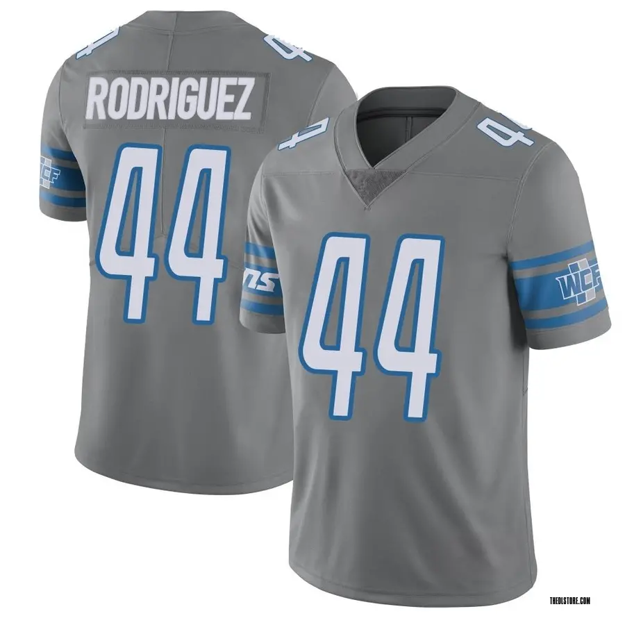 Youth Malcolm Rodriguez Detroit Lions Limited Color Rush Steel Vapor Untouchable Jersey