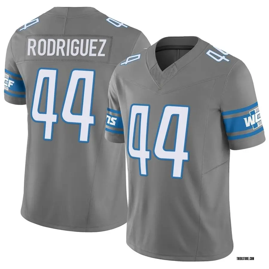 Youth Malcolm Rodriguez Detroit Lions Limited Silver Vapor F.U.S.E. Jersey